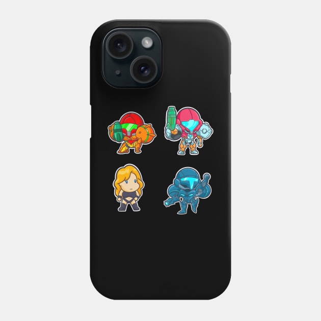 Chibi Metroid (Pack 3) Phone Case by DrawingsFromHell