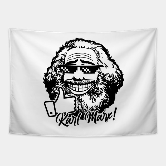 Karl Marx (monochrome) Tapestry by GetThatCar