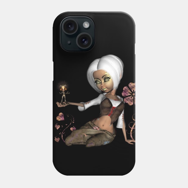 Cute fairy with fantasy bird Phone Case by Nicky2342
