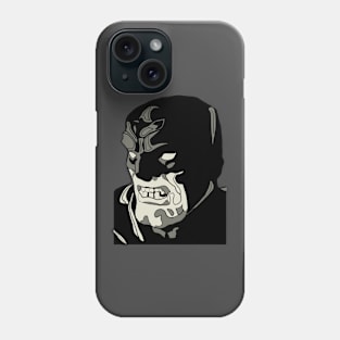 A Masked Vigilante/Superhero Grimaces In The Dark Phone Case