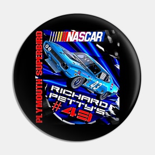 NASCAR Richard Petty's #43 Plymouth Superbird 1970 Vintage Racing Car Pin