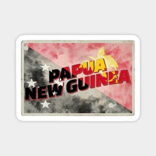 Papua New Guinea Vintage style retro souvenir Magnet