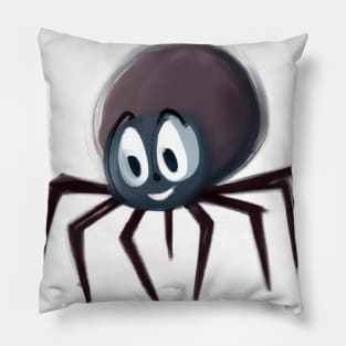 Cute Spider Drawing Pillow