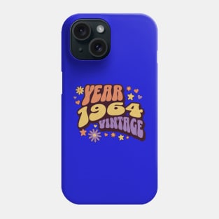 Year 1964 vintage, 60th birthday, 1964, vintage, turning 60, awsome 60th, birthday gift, best year Phone Case