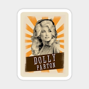 Vintage Aesthetic Dolly Parton 1970s Magnet