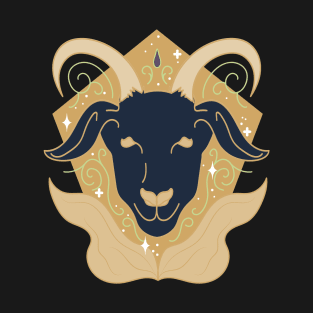 Capricorn Sea Goat (Gold) T-Shirt