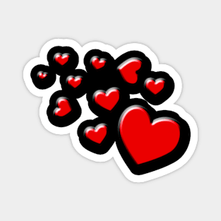 Valentine Hearts Magnet