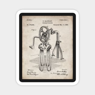 Egg Beater Patent - Baker Cook Chef Kitchen Decor Art - Antique Magnet