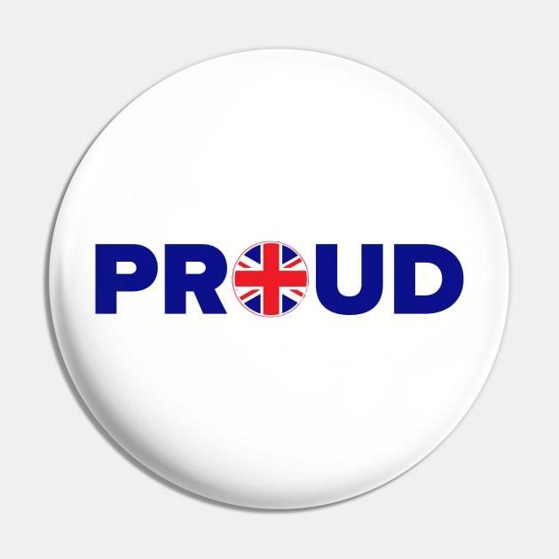 Proud British Pin by MessageOnApparel