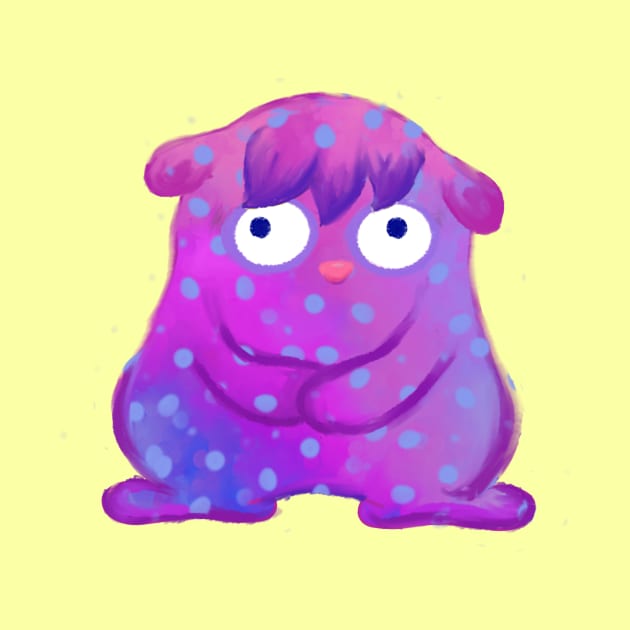 Cute Polka Dot Purple Monster by AlondraHanley