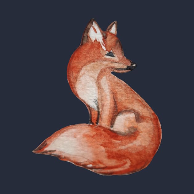 Fox Watercolor Seamless Pattern by Ala Lopatniov