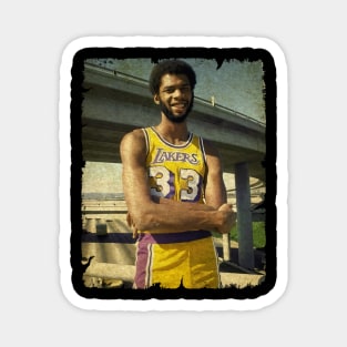 Kareem Abdul Jabbar in Los Angeles Highway Magnet