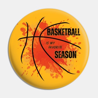 Hoops Harmony: Basketball Design Pin