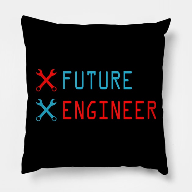 future engineer mechanical engineering Pillow by PrisDesign99