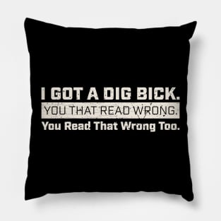 I got a dig bick Funny Gym Digger Pillow