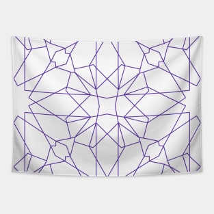 Purple Modern Geometric Design Tapestry