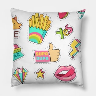 Outing Girl Food sticker collection set Pillow