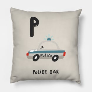 P is Police Car Pillow