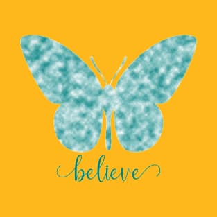 Believe Blue Butterfly T-Shirt