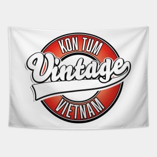 Kon Tum vietnam retro logo Tapestry