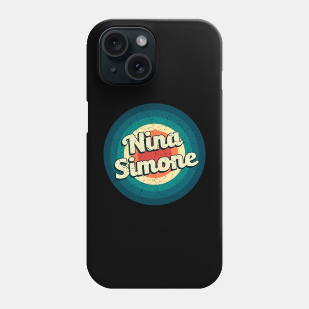 Graphic Nina Name Retro Vintage Circle Phone Case by Mysterious Astral City