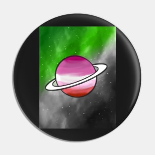 Aromantic In Space Pin