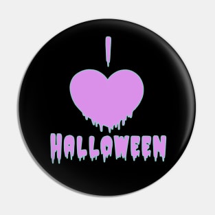 I Heart Halloween drip pastel goth kawaii love Pin