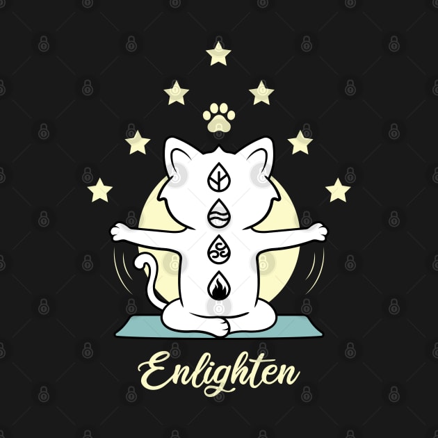 Enlighten Cat Doing Meditations by VecTikSam