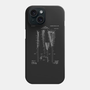 Lacrosse Stick Patent - Lacrosse Player Art - Black Chalkboard Phone Case