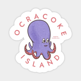 Ocracoke Island, NC Summertime Vacationing Octopus Magnet