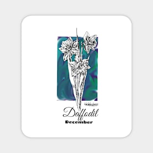 December birth flower - Daffodil Magnet