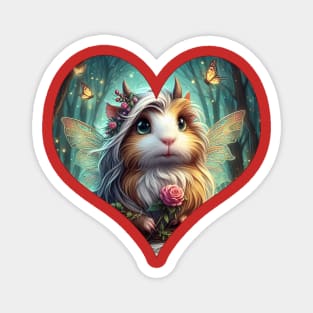 Guinea Pig Fairy Heart Magnet