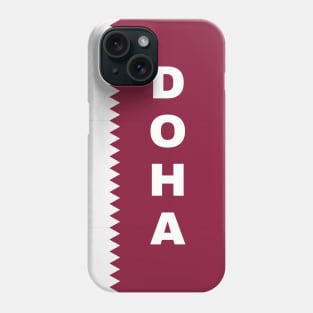 Doha City in Qatar Flag Vertical Phone Case