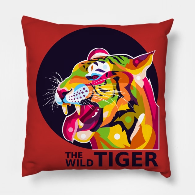 The Wild Tiger Pillow by wpaprint