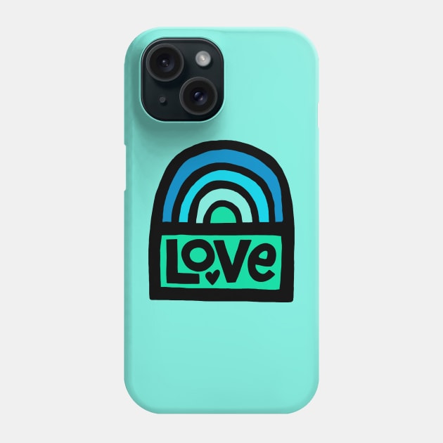 Love Rainbow (green) Phone Case by LetsOverThinkIt