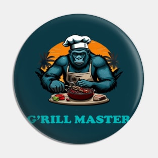 G'rill Master BBQ Griller Fun Pun Pin