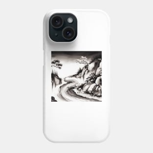 an oriental landscape painting Phone Case