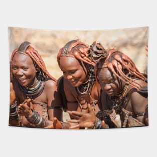 Namibia. Himba Tribe. Dancing Women. Tapestry