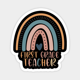 Boho Rainbow First Grade Teacher Kinder Back to School Magnet