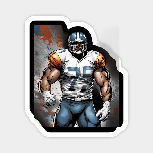 American Football Defensive End Magnet by animegirlnft