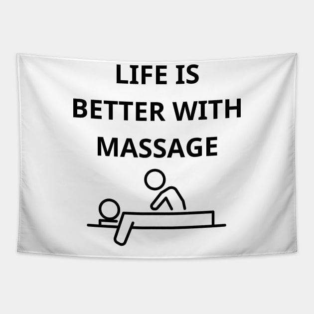 life is better with massage Tapestry by mdr design