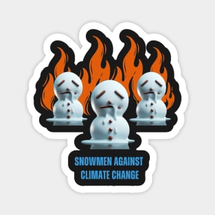 Snowmen Against Climate Change Magnet