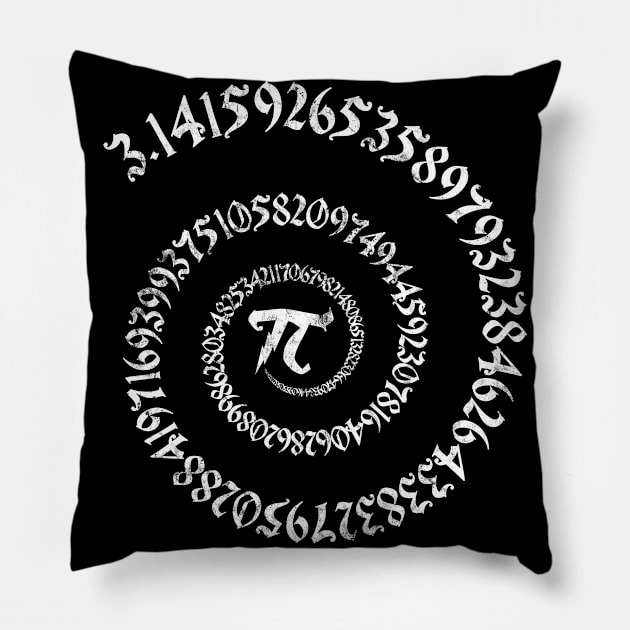 Magic Math Wizard Pi Spiral 3.14 Pi Day Math Geek Gift Pillow by andzoo