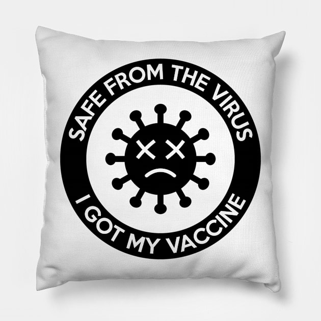 I Got My Vaccine Black Pillow by felixbunny
