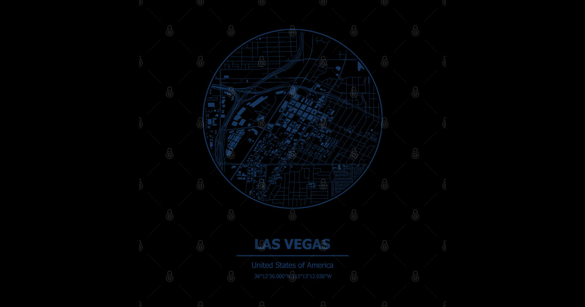 Las Vegas city map coordinates - Las Vegas - Tapestry  TeePublic