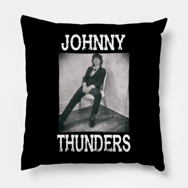 Johnny Thunders retro Pillow by Hoang Bich