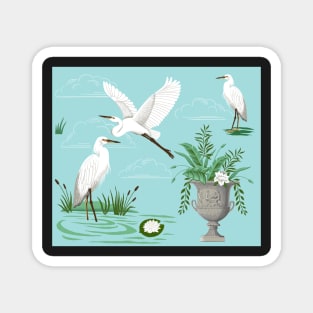 E is for Egret—blue Magnet