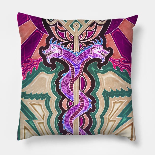 Kundalini Staff 09 Pillow by Boogie 72