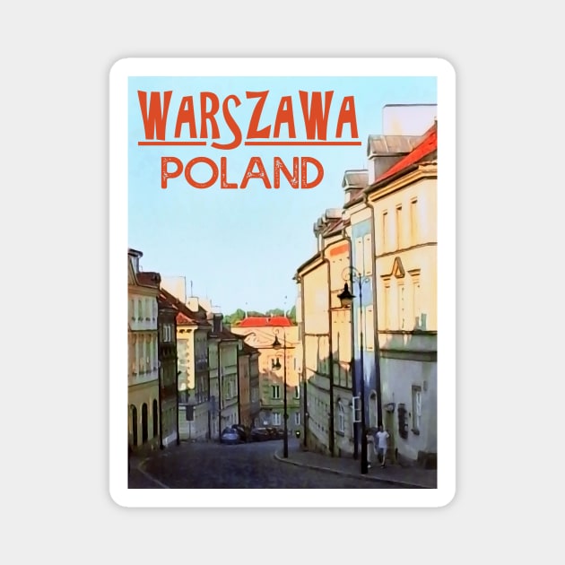 WARSZAWA - POLAND Magnet by M&N Imagerie