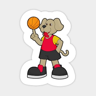 Dog as Basketball player with Basketball Magnet